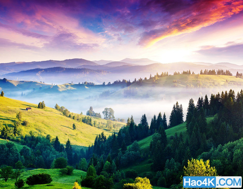 超清晰阿尔卑斯山，彩色天空，河流，山脉4k壁纸 iMac pro图片桌面壁纸下载